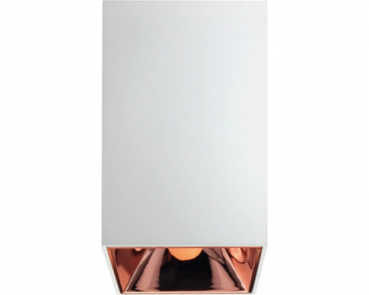 OT 2041 SPOT KOCKA ALUMINIUM WHITE/RG  GOLD GU10