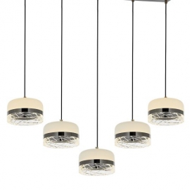 24175 ROGER VISECI LUSTER LED 50w (5X10W) 4500K BLACK OKTAY