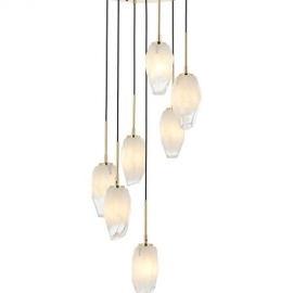 24197 LAMIA VISECI LUSTER 7 X E14 GOLD OKTAY