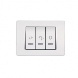 ALING-SKLOPKA ZA KUPATILO 10/2X16A 250V HORIZONTALNA BELA 66911.00