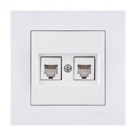 EXEN KARELL 200-010103-252 BELA TELEFONSKA UTICNICA 2XRJ45