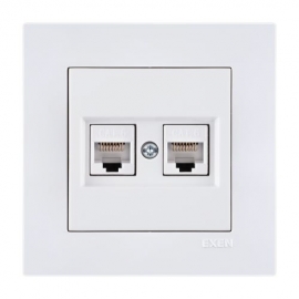 EXEN KARELL 200-010103-254 BELA TV ANTENSKA 2XRJ45 CAT 6