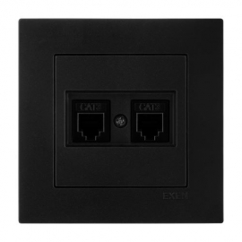 EXEN KARELL 200-141403-252 METALIK CRNA TELEFONSKA UTICNICA 2X623