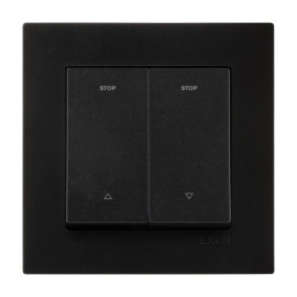 EXEN KAREL 200-141402-217 METALIC BLACK TASTER ZA ROLETE SA SIG.SIJ. NO SLIP